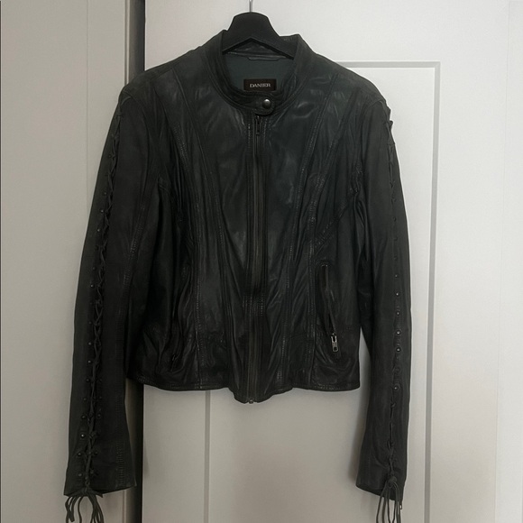 Danier Jackets & Blazers - Danier Vintage Grey Leather Jacket